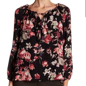 Joie Nadege Floral Print Silk Shirt